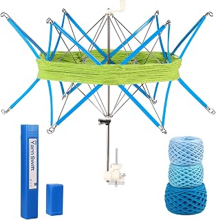 Caydo Yarn Swift, Portable Metal Umbrella Holder for Knitting &amp; Crochet | Compact Lightweight Adjustable Angle/Height, Great Helper for Yarn Winding, Ideal Craft Tool for Crocheters &amp; Knitting Lovers