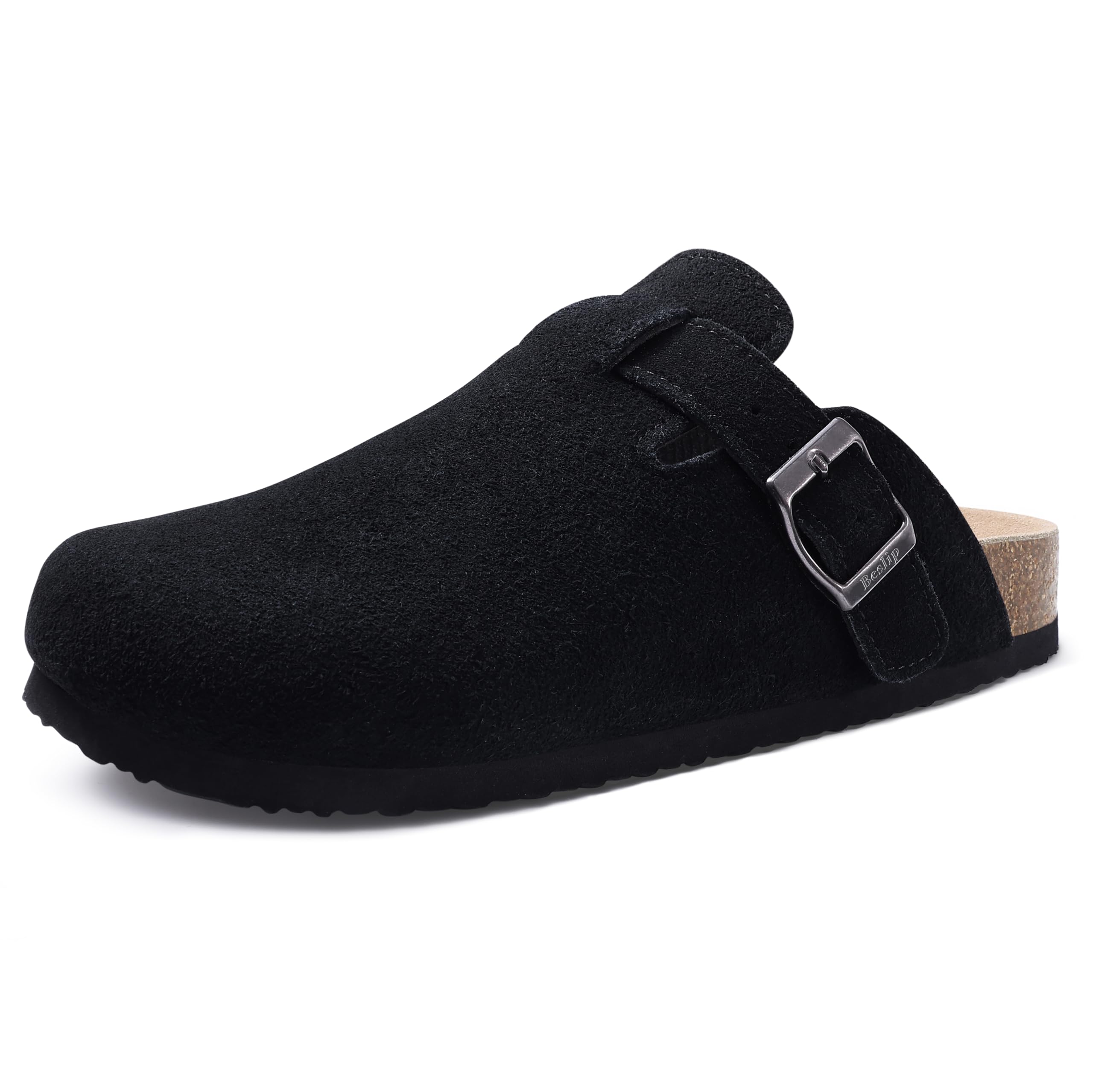 Beslip Women's Suede Clogs Soft Cork