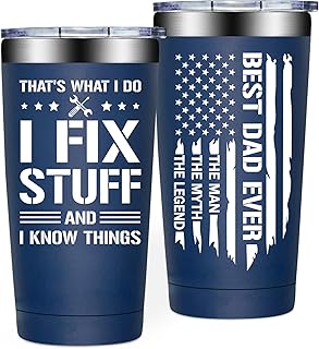 Fufendio Best Dad Ever Gifts - Dad Gifts from Daughter Son - 20oz Tumbler