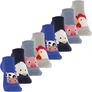 Footstar 8 Pairs Boys Girls Short Socks