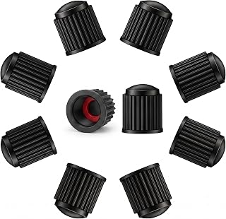ZYOC 10 PCS Tyre Dust Valve Caps with O-Seal Ring, Universal Stem Dust Cover Caps For Car Tyres, Bikes, Trucks, Heavy Duty Airtight Seal, Screw-On, Tyre Wheel Hub Caps, Car Accessories
