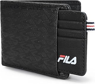 Fila Removable Passcase Wallet, Bifold PU Leather Wallet for Men