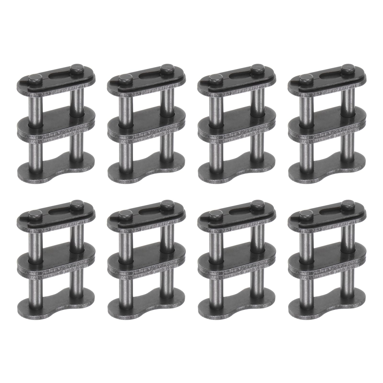 uxcell 8Pcs #40-2/08A-2 Double Roller Chain Connecting Links 12.7mm Pitch Carbon