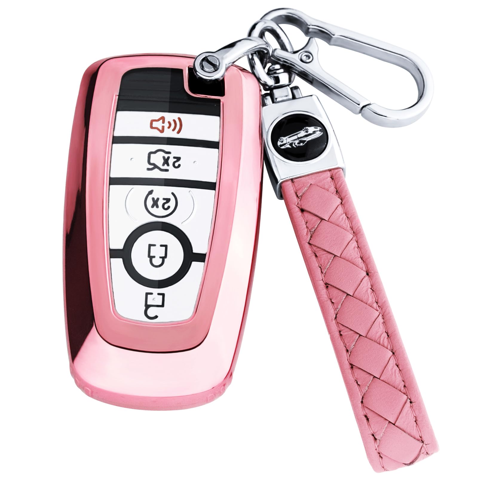 XIYANG TRADE for Ford Key Fob Cover with Keychain,Key Fob Cover Case Shell for F