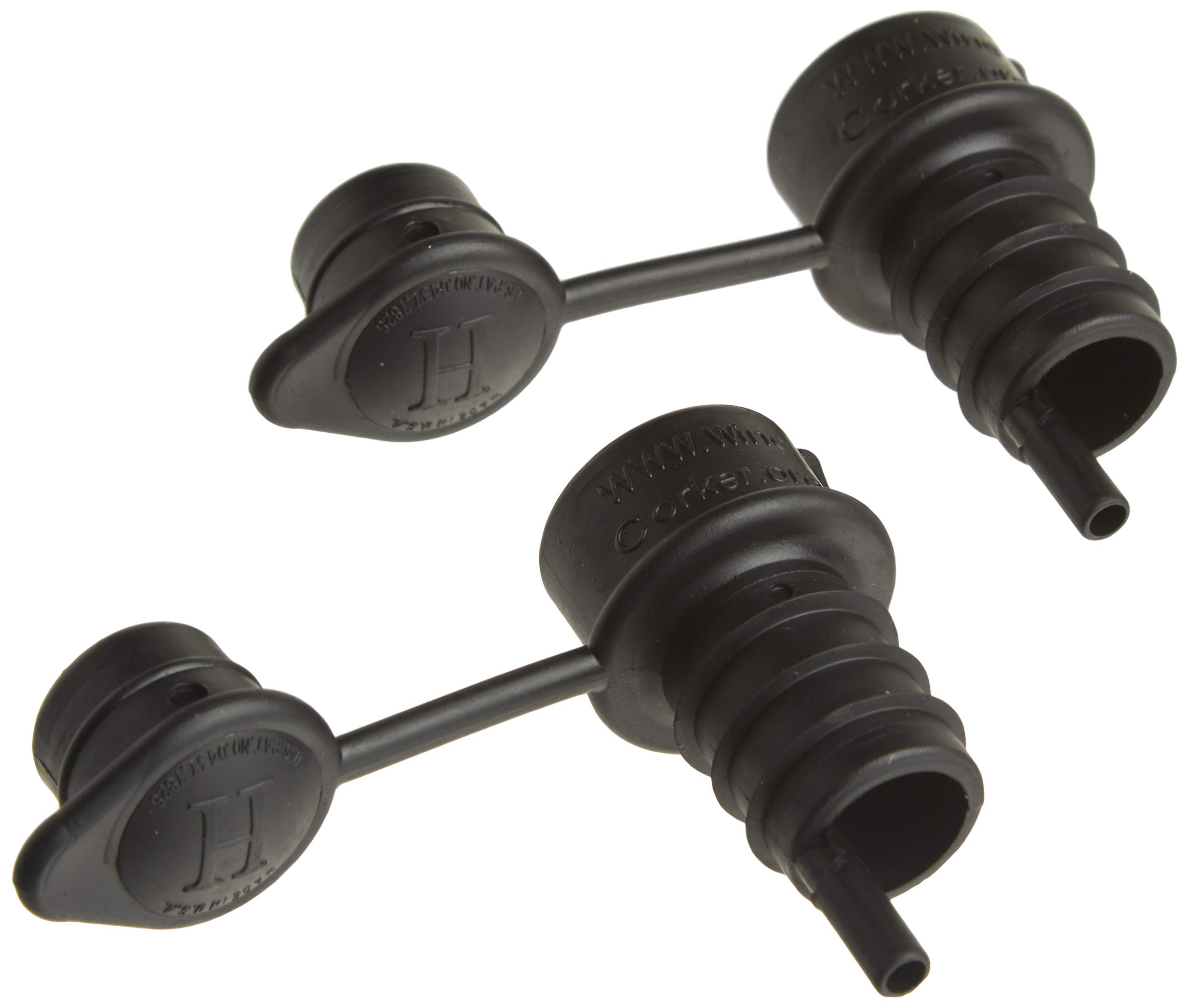 Haley's Corker 5-in-1 Wine Aerator, Stopper, Pourer, Filter and Re-Corker, 2 Pac