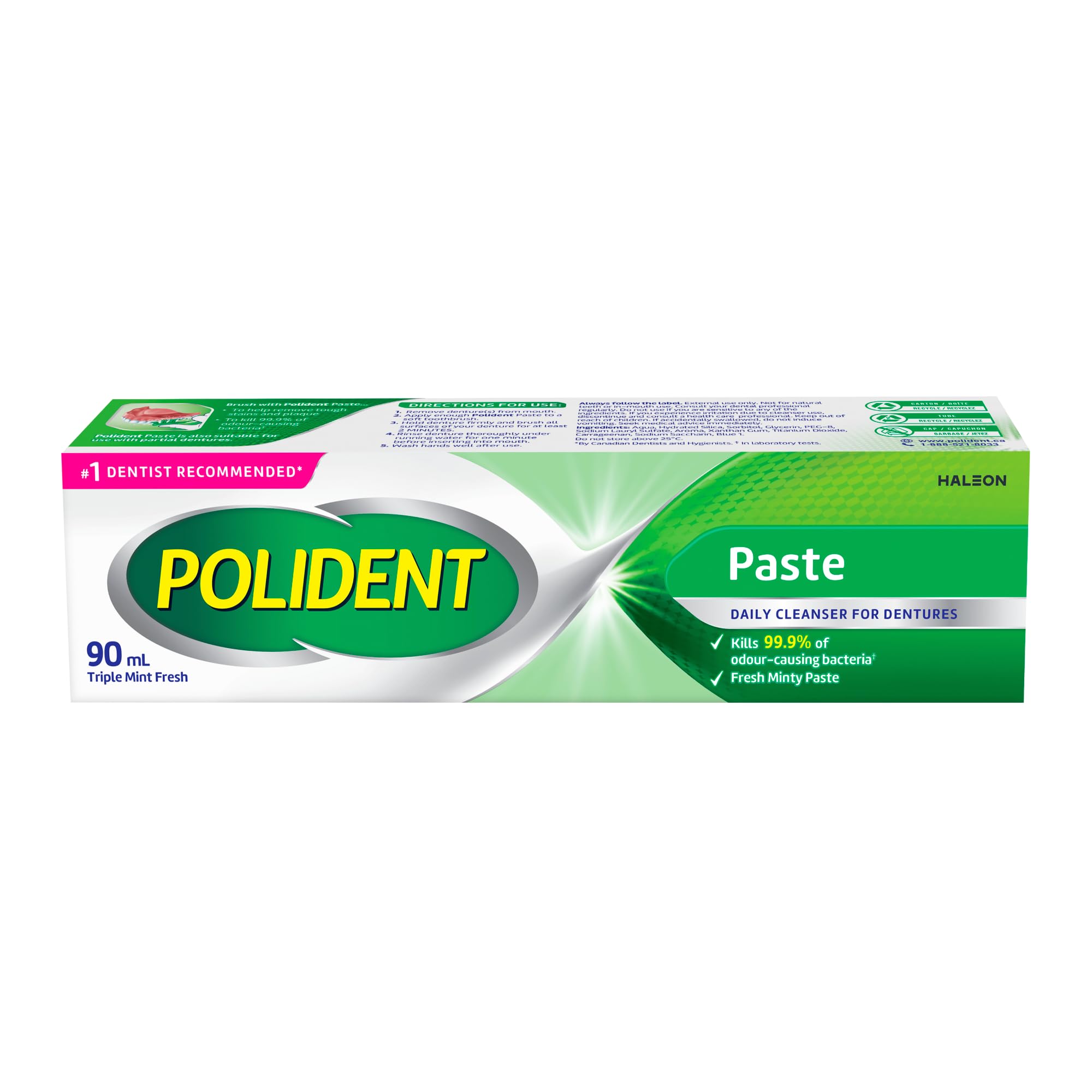 Polident Denture Cleanser Paste, 90ml