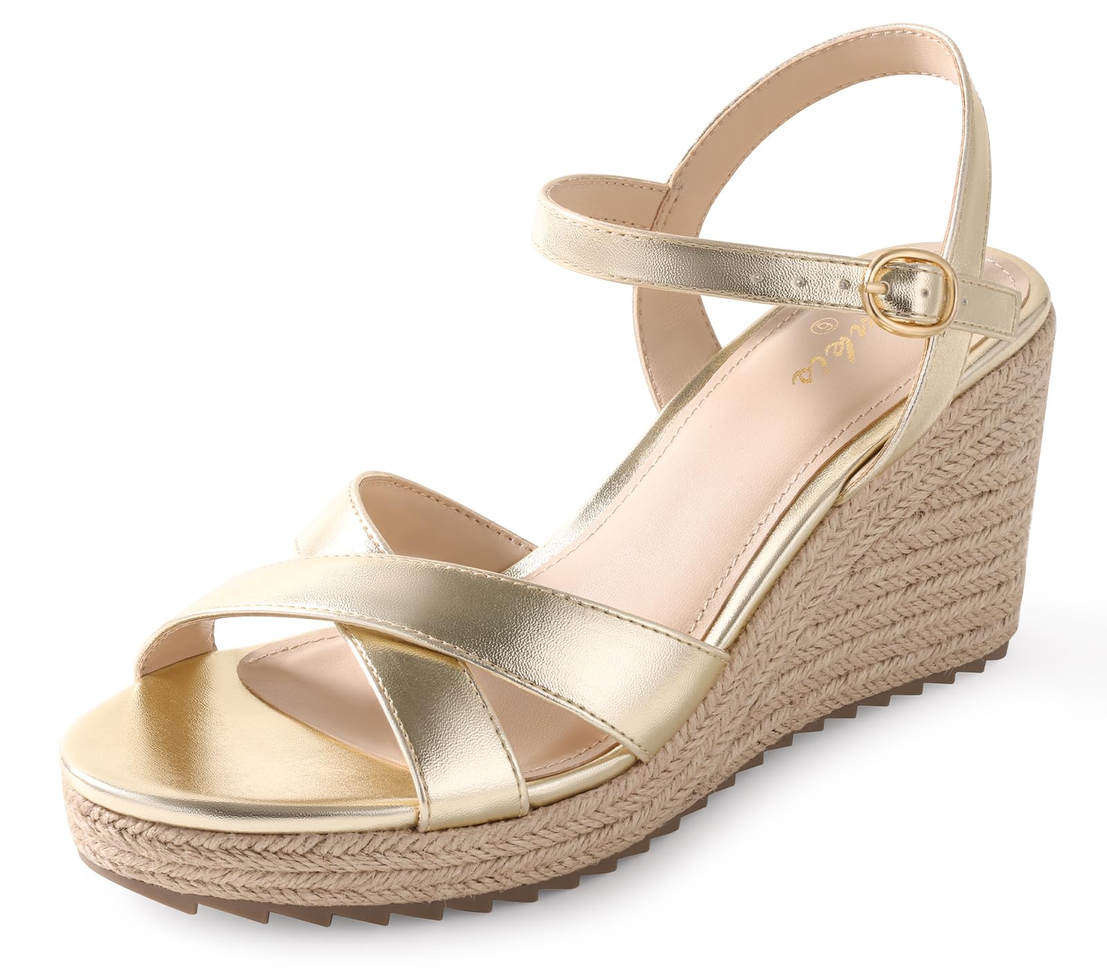 Ankis Wedge Sandals for Women, Espadrille Womens Wedge Sandals Comfortable Open 