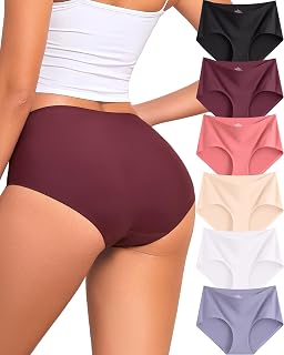 ALL OF ME Pack of 6 Seamless Briefs Women's Underpants Seamless Underwear Women Brazilian Briefs No Show Breathable Panties Soft Multipack S-XXL
