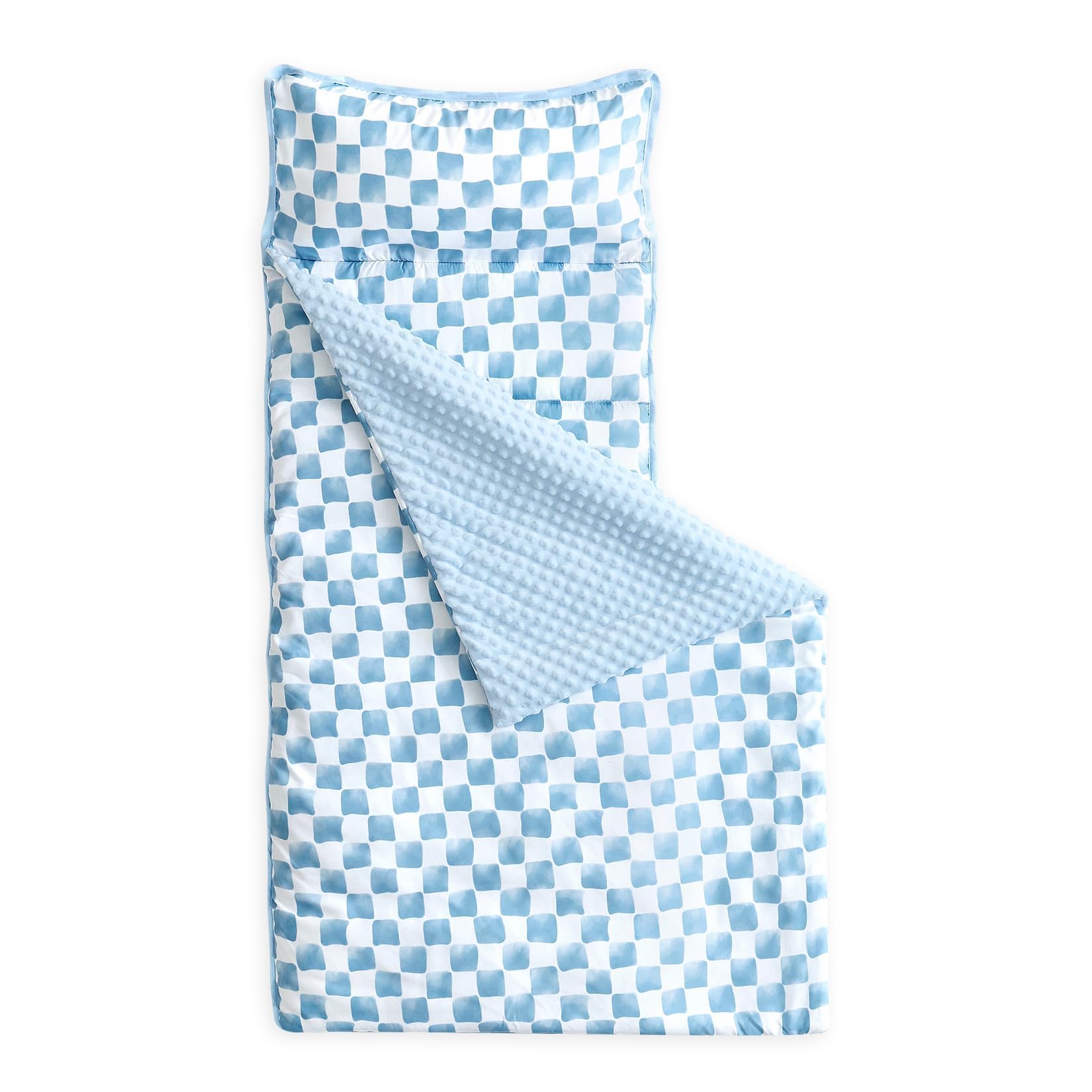 Wake In Cloud - Toddler Nap Mat with Pillow and Minky Fleece Blanket, for Kids B