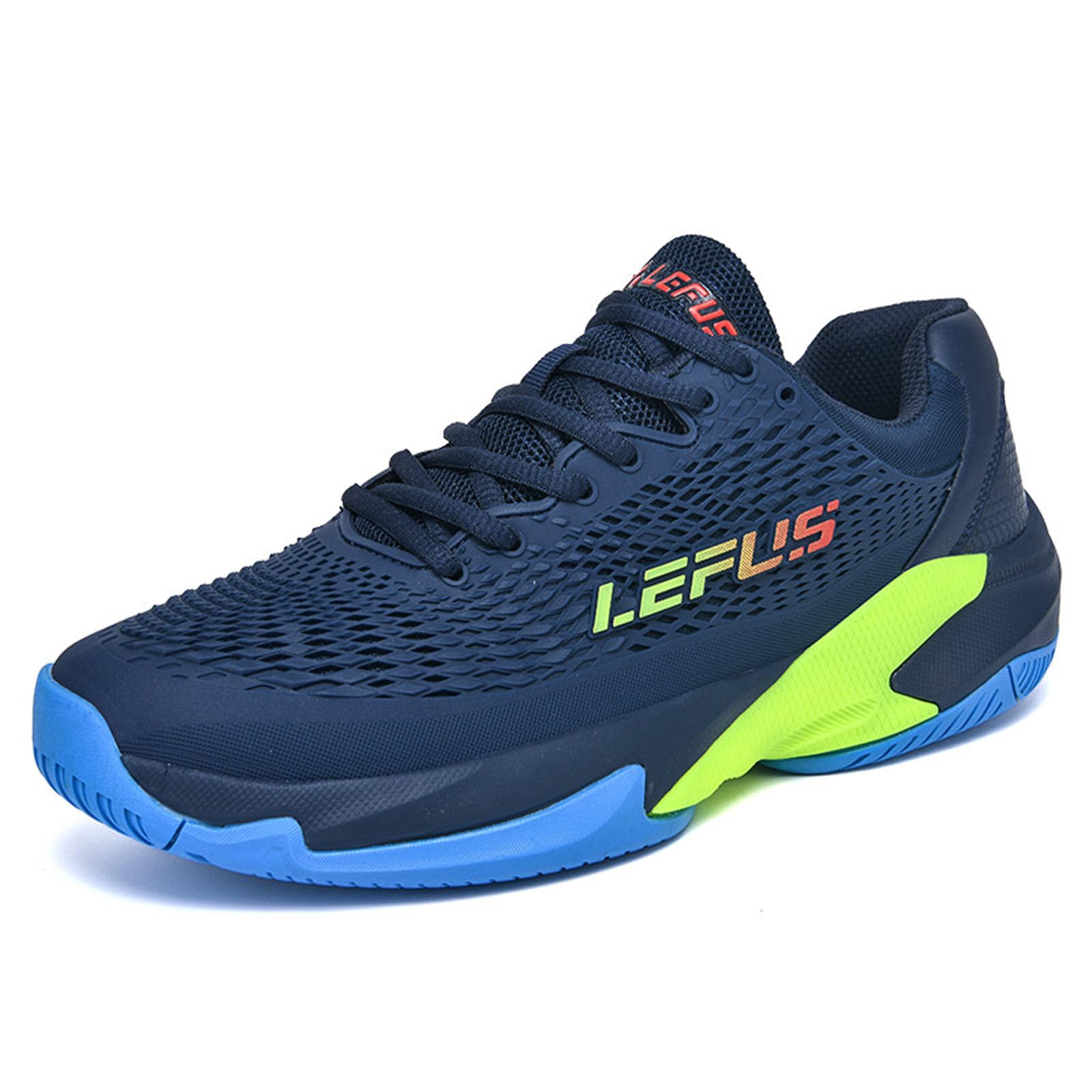 BLBK Men's Tennis Shoes, Badminton Shoes, Cushioned, Breathable Court Shoes, Squ