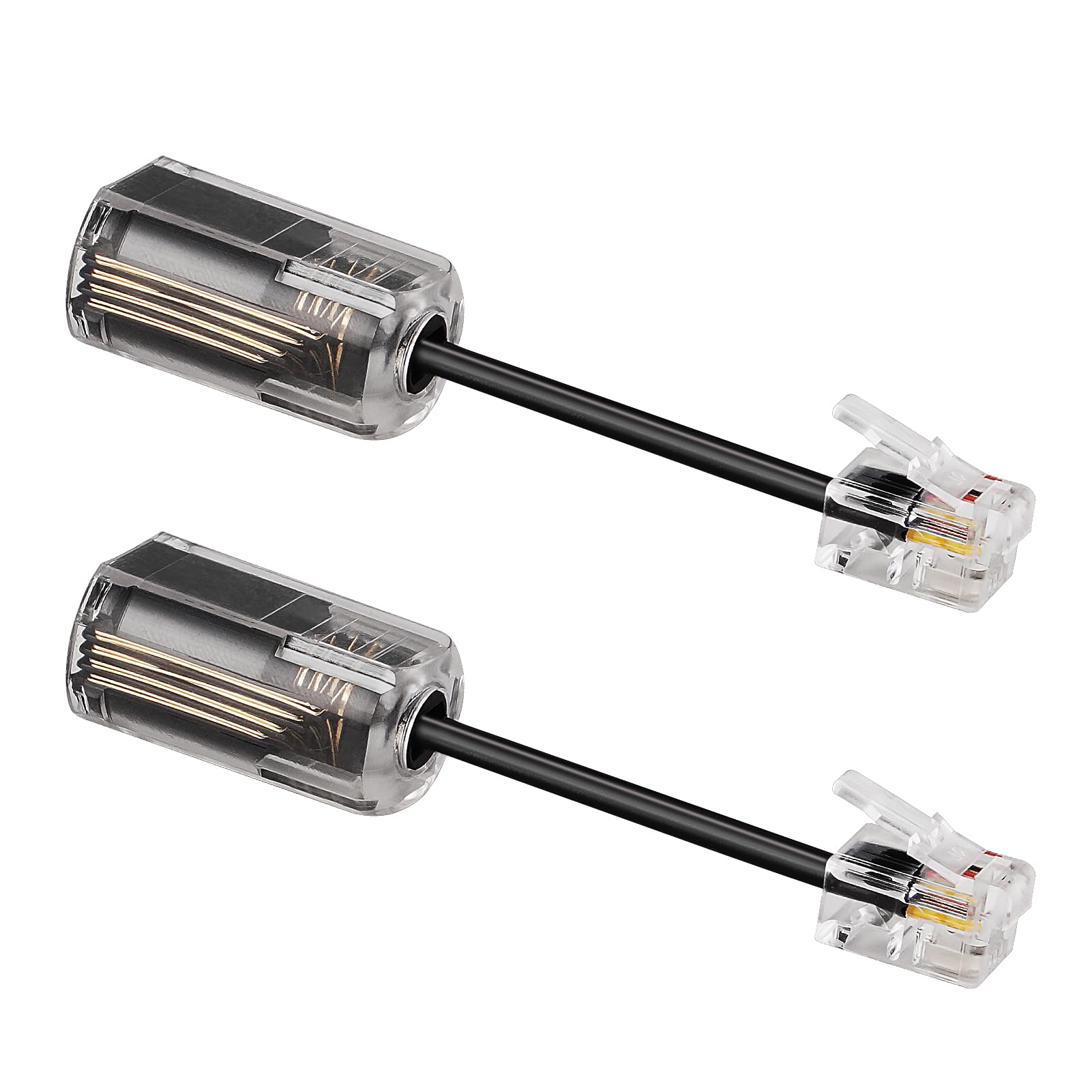 Uvital 2 Pack Telephone Cord Detangler, 360° Rotating Anti-Tangle, Black | 360° 