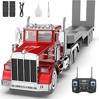 NOKA 39.6" Giant RC Semi-Trailer Truck Toy for Kids | 16-Channel Remote Control Transport Truck with Lights & Sounds, Construction Vehicle Toy for Boys Ages 6+, Birthday Gift