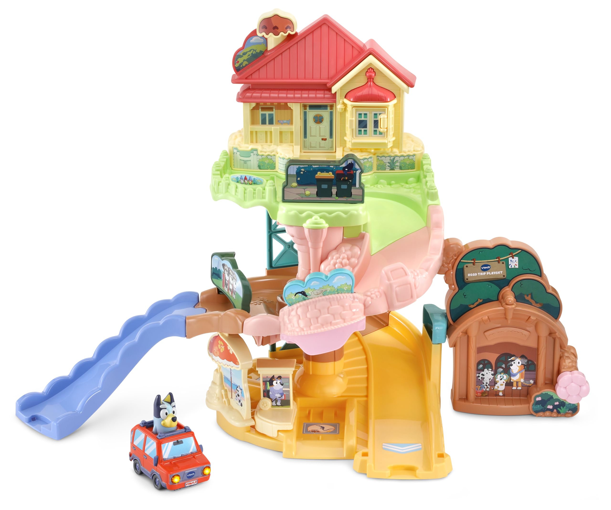 VTech Toot-Toot Drivers Bluey: Road Trip Play Set, English | Official Bluey Driv