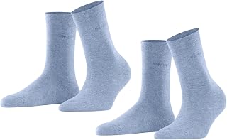 ESPRIT Women's Basic Easy 2-Pack Breathable Organic Cotton Soft Edges No Pressure on the Leg Suitable for Diabetics for Everyday Life Work Multipack 2 Pairs