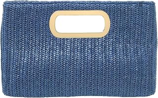 Top Handle Straw Clutch