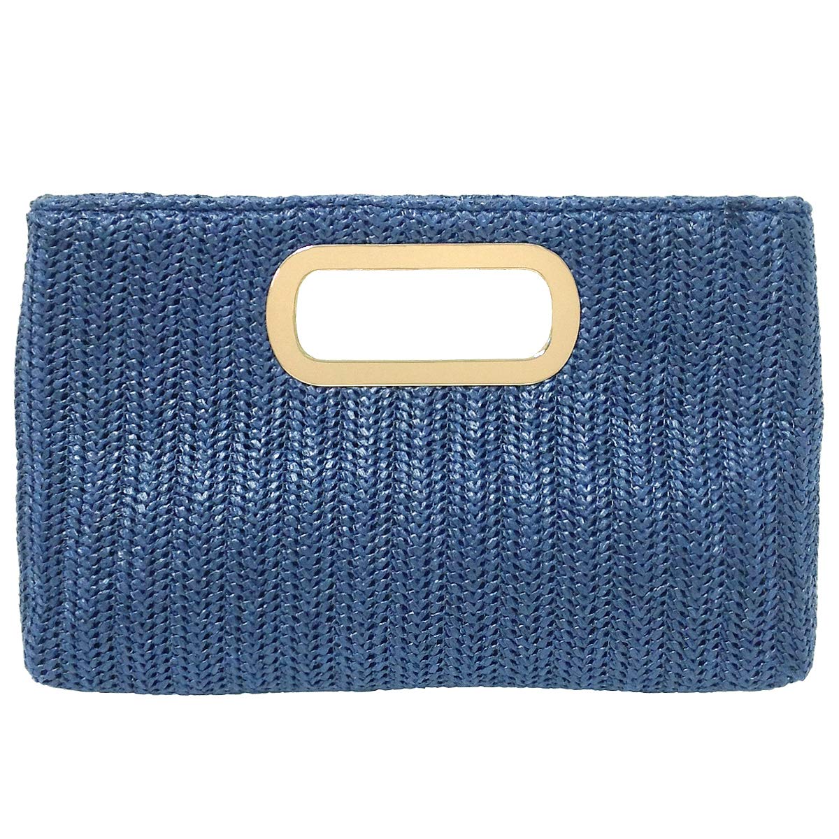 Top Handle Straw Clutch