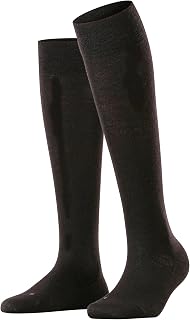 FALKE Women's Merino Wool Cotton Soft-Top Socks With Gentle Grip On Leg Plain Thin Thermal For Summer Or Winter Black Grey More Colours 1 Pair Sensitive Berlin