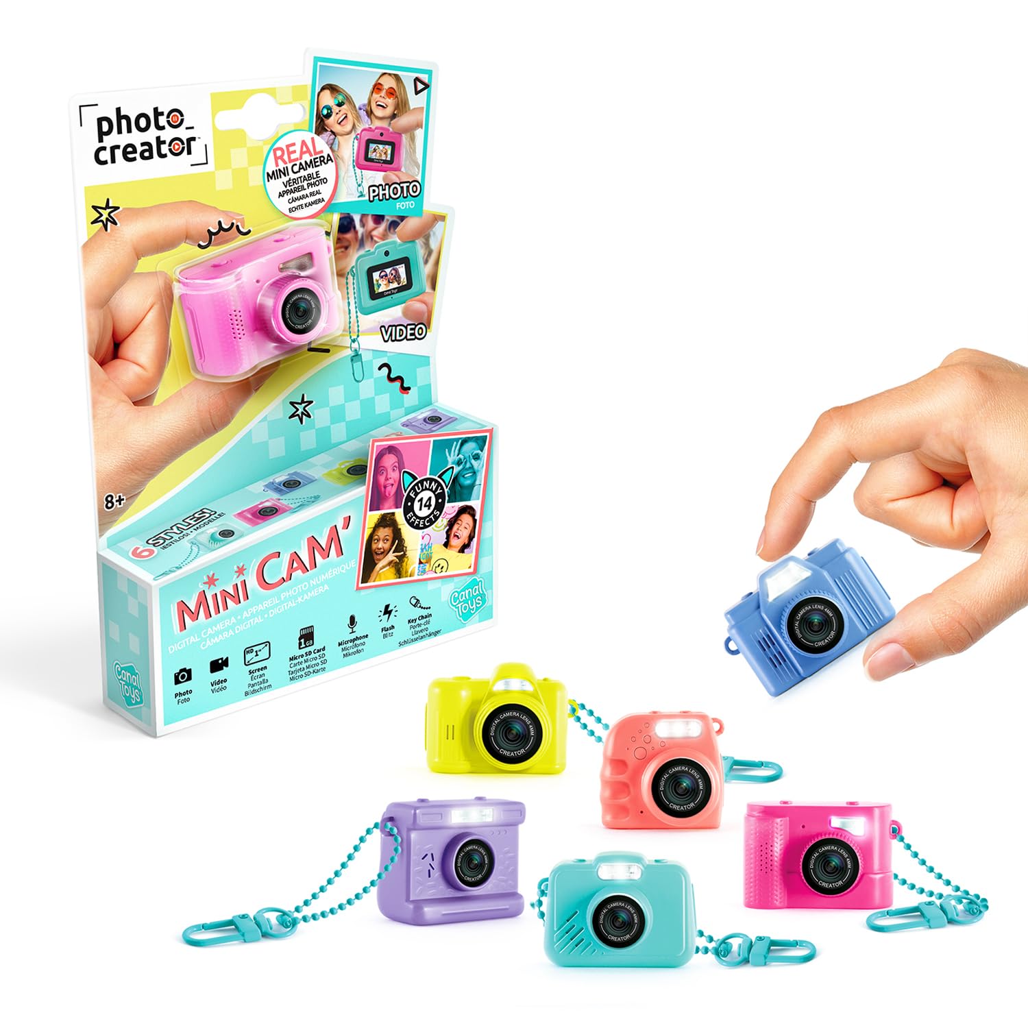 Photo Creator Mini Cam' | 14 Filters, Flash + Microphone, Perfect for Travel, Gi