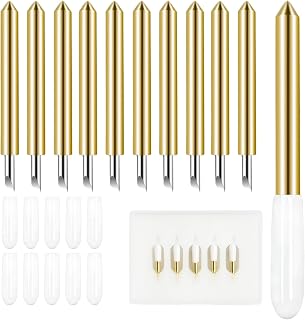 10-Pack Fine Point Blades for Cricut Maker &amp; Explore | Durable carbide steel blades for precise cuts on vinyl &amp; cardstock. Fits Maker &amp; Explore series for custom DIY crafts