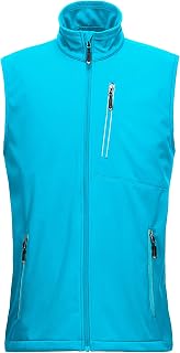 33,000ft Men's Lightweight Softshell Gilet, Windproof Waterproof Outerwear Vest Gilets Sleeveless Jacket for Cycling Running Hiking Golf Travel