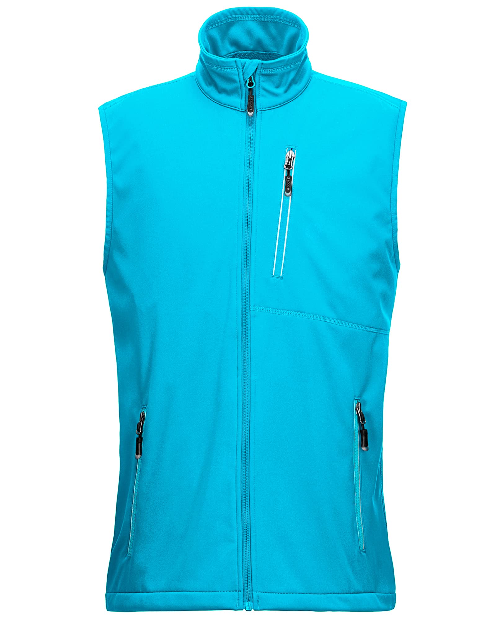 33,000ft Men's Lightweight Softshell Gilet, Windproof Waterproof Outerwear Vest 