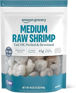 Amazon Grocery, Medium Raw Shrimp, 16 Oz