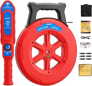 Pipe Locator Underground Pipe Blockage Detector, Plumbing Diagnostic Tool | Up to 79" Detection Depth, Upgraded 3.3kHz, Adjustable Sensitivity, Detector for PVC Plastic Metal Water Pipes 98ft/30m