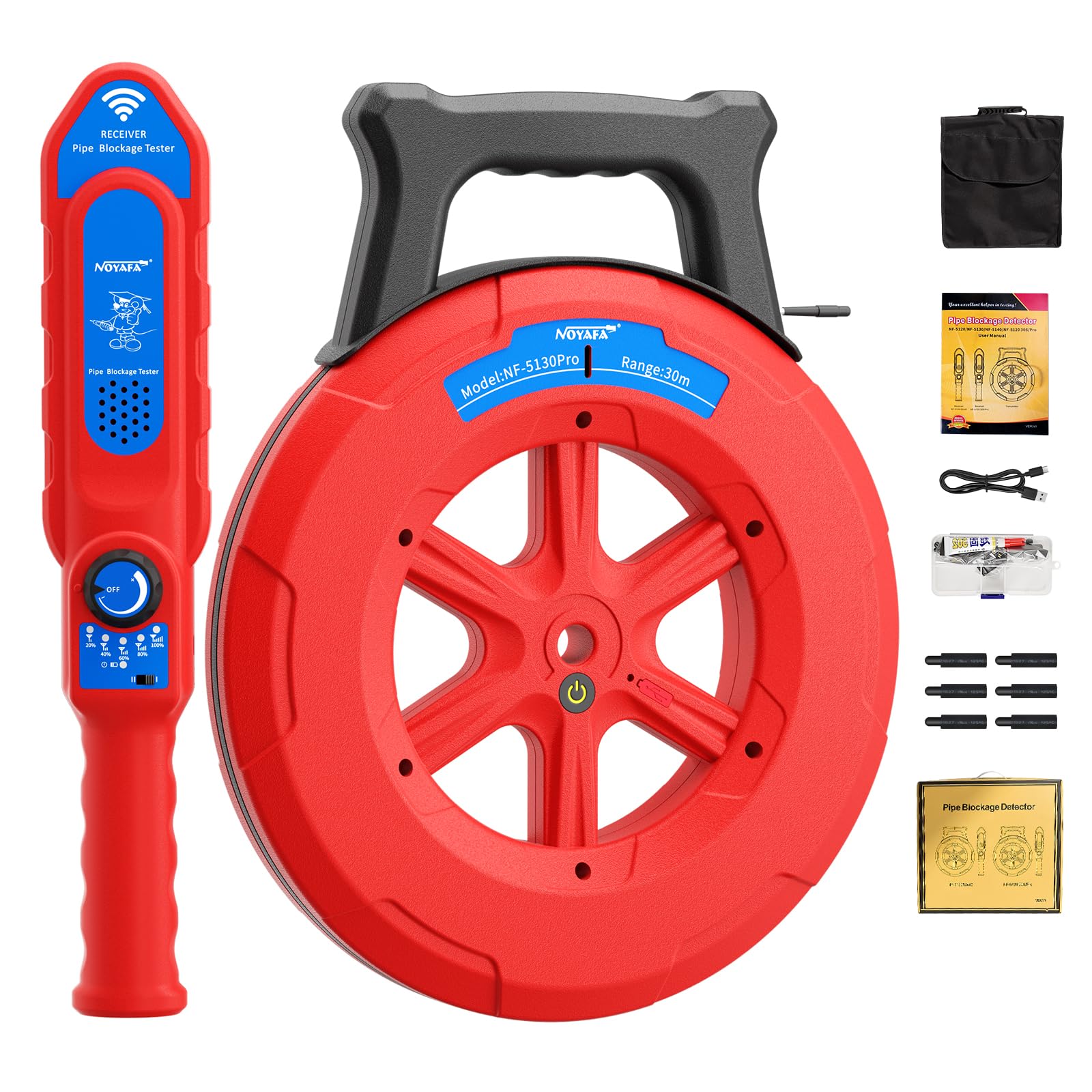 Pipe Locator Underground Pipe Blockage Detector, Plumbing Diagnostic Tool | Up t