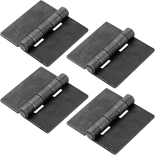 Weld on Hinges 3 Inch, Heavy Duty Weldable Hinges, Carbon Steel Weld on Butt Hinge for Farm Gates, Metal Doors, Fences and Welding Projects, 4 Pack