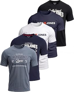 JACK & JONES Men’s T-Shirt with Logo and Round Neck