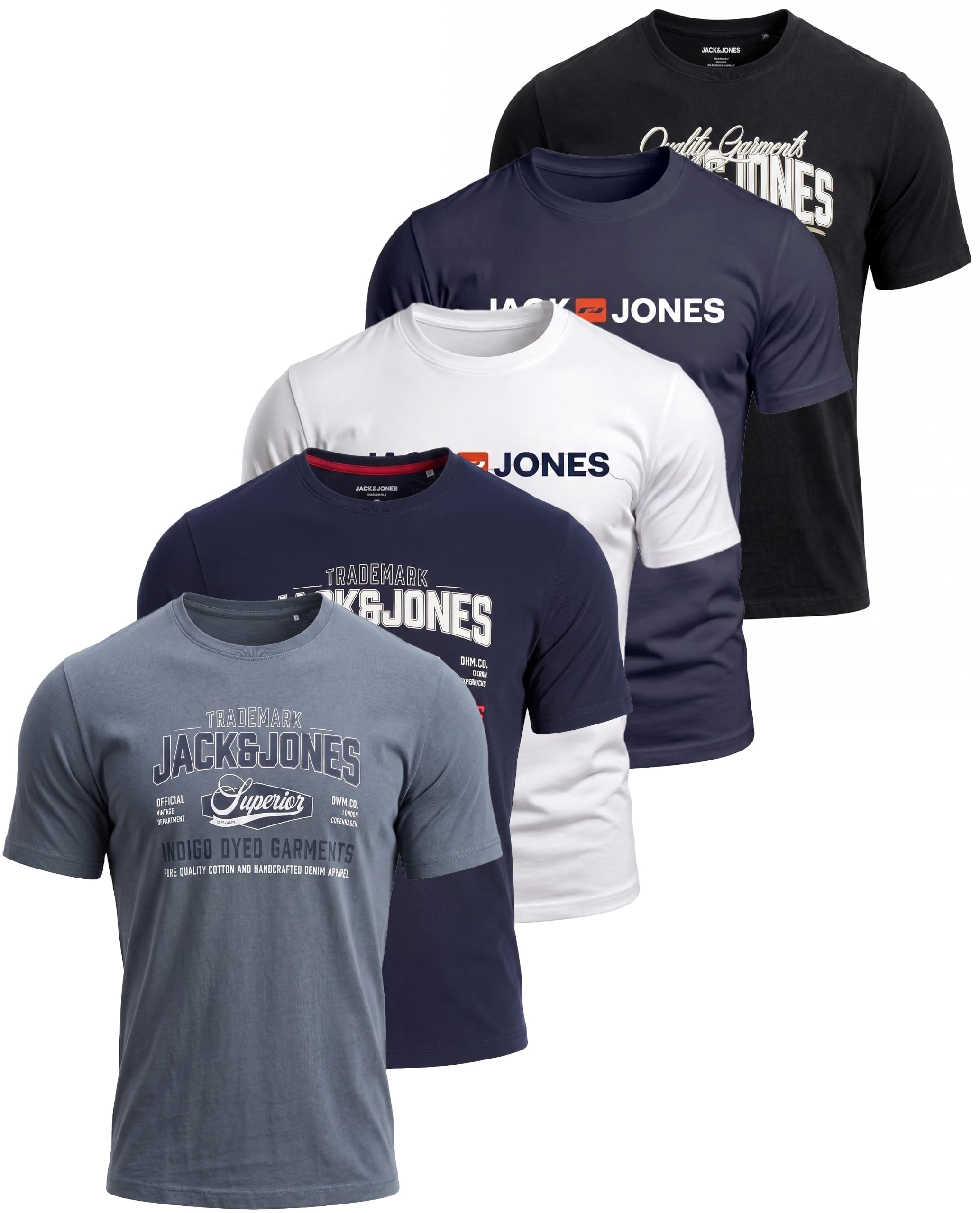 JACK & JONES Men’s T-Shirt with Logo and Round Neck