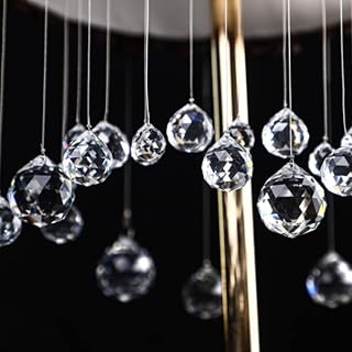 Set of 20 Transparent Crystal Ball Charms for Chandelier Decor with Hole for Tying Sun Catcher Beads for Window