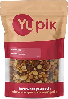 Yupik Salted Mix Nuts, 1kg, A Blend of Peanuts, Almonds, Hazelnuts, Brazil Nuts & Cashews, Kosher, Vegan, Cholesterol Free, Excellent Source of Vitamin E, Protein, Iron & Fiber