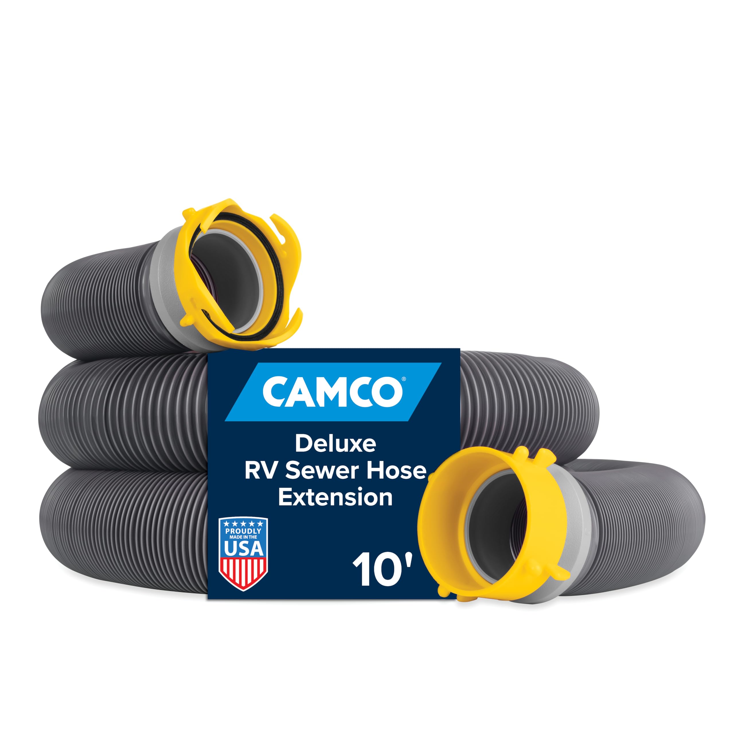 Camco Deluxe 10-Foot RV Sewer Hose Extension - Made in the USA | Heavy Duty Desi