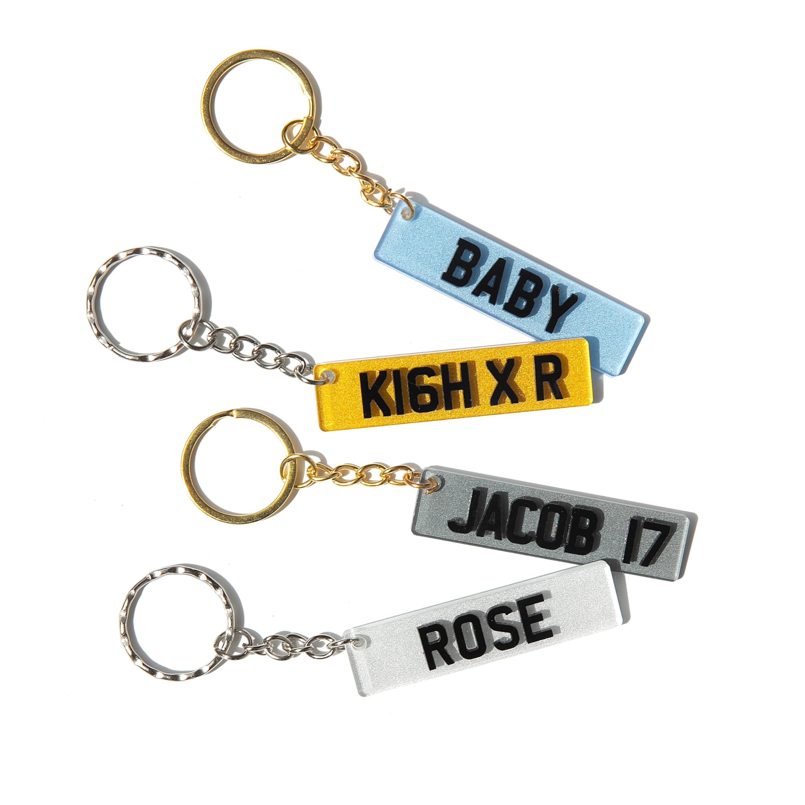 Crafted Memories Custom Licence Plate Keychain, Personalised Number Plate Keycha