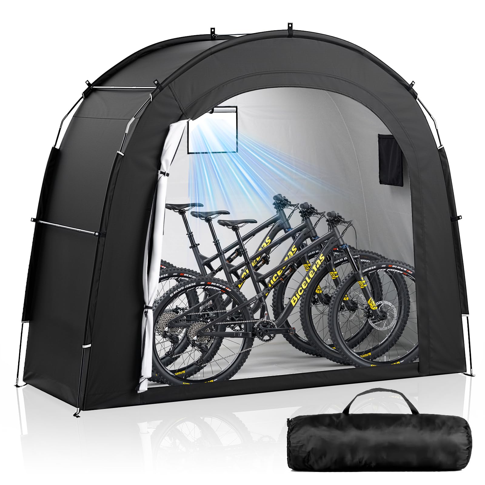 Housolution Bike Storage Tent Shed for 3Bikes, Outdoor Portable Bike Cover | 210