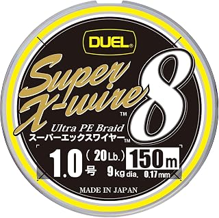 Duel PE Fishing Line Super X Wire 8 [Line Fishing Line Fishing Equipment, High Strength, High Sensitivity] No. 0.6 - No. 4.0, 5 Colors/Yellow Marking