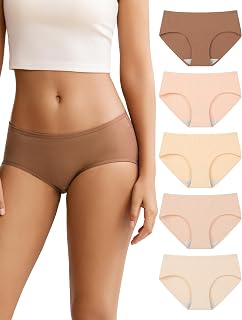 INNERSY Underwear Women Cotton Ladies Knickers Mid Rise Briefs Pack of 5