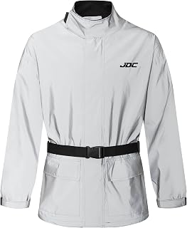 JDC High Visibility Waterproof Motorcycle Rain Jacket - Shield