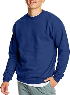 Hanes Comfortblend Ecosmart Men's Fleece Crewneck Sweatshirt, Cotton Blend, Men's 1 or 2 Pack (Pack of 2)