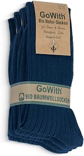 GoWith 4-5 Pairs Unisex Natural 97% Cotton Comfortable Cozy Breathable Seamless Casual Socks for Men and Women