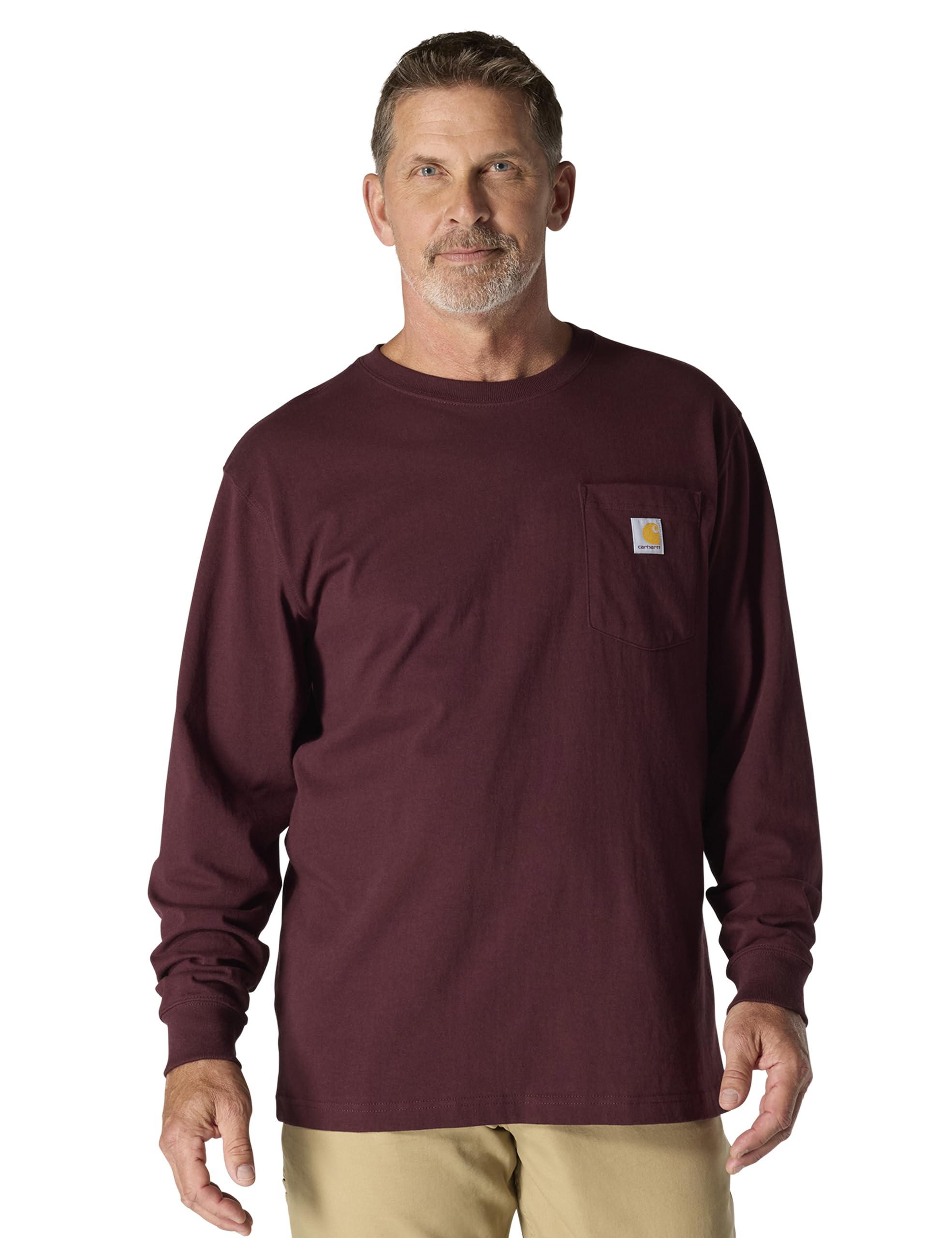 Carhartt T-Shirt with Pocket Long Sleeve and Loose Fit Men's T-Shirt