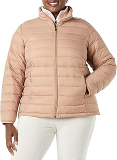 Amazon Essentials Women's Lightweight Quilted Jacket Water-Repellent Packable Transition Jacket