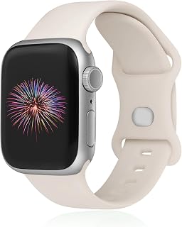 Sport Watch Bands Compatible with Apple Watch 38mm 40mm 41mm 42mm 44mm 45mm 49mm Unisex Waterproof Soft Silicone Watch Band Compatible with iWatch