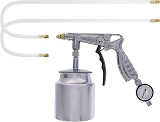 TCP Global Air Undercoating Spray Gun with Gauge, Suction Feed Cup | Two Wands - 22" Long Flexible Extension Wand with Multi-Directional Nozzle, Sprayable Bed Liner,Rubberized Truck Undercoating
