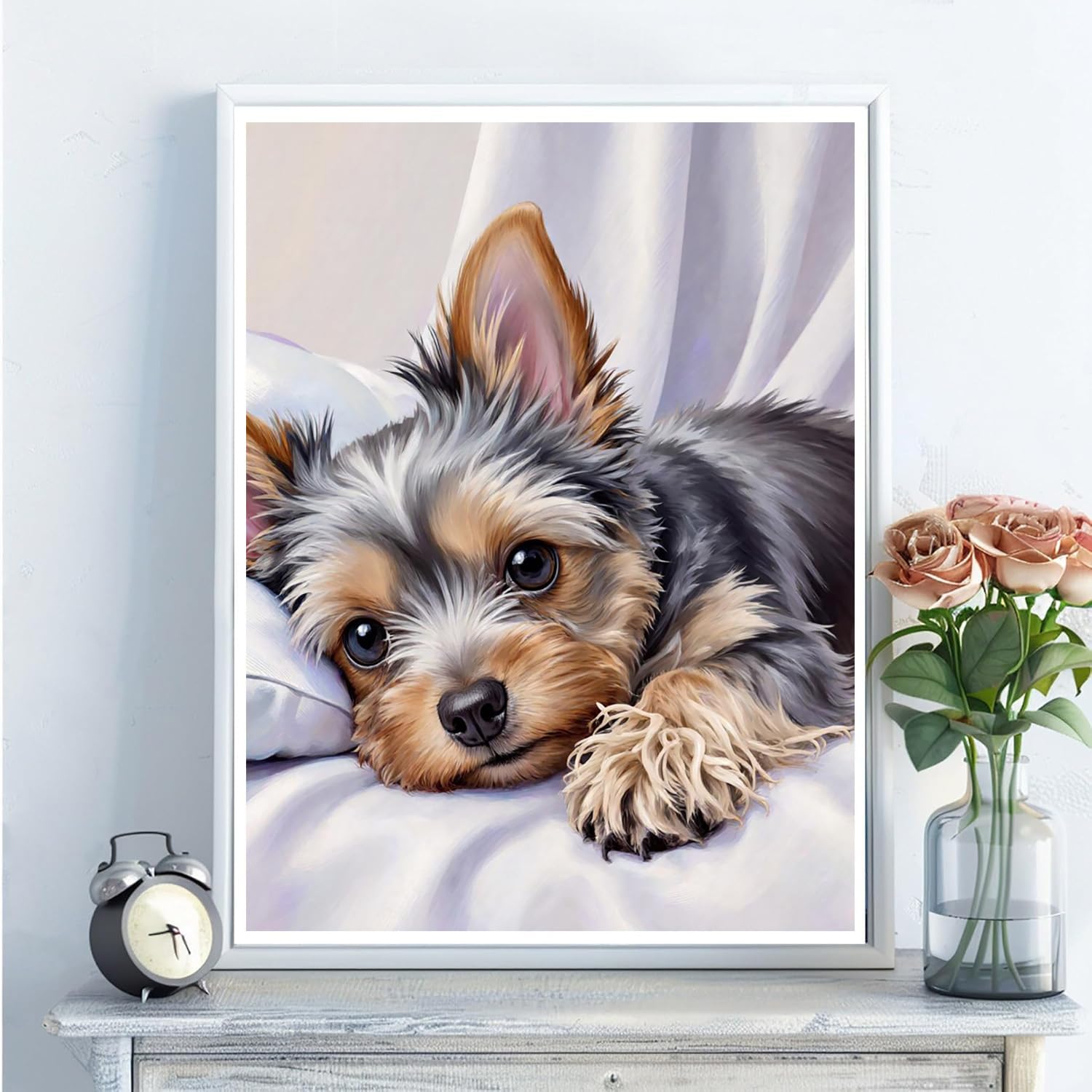 Adult 5D Diamond Art Kit - DIY Dog Diamond Painting Kit Full Round Drill - Cryst