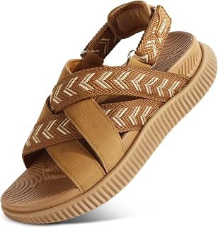 KuaiLu Womens Orthopedic Walking Sandals with Memory Foam Arch Support