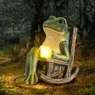 Miniature Frog Garden Statue, Home & Outdoor Decor Fairy Garden Accessories