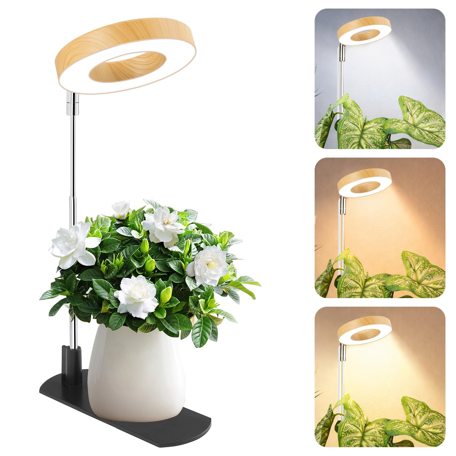 LBW Grow Light for Indoor Plants, Full Spectrum Plant Light with Base, Height Ad