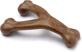 Benebone Wishbone Dog Chew Toy for Aggressive Chewers, Real Bacon, Small